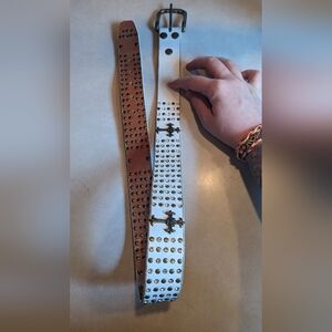 Vera Pelle studded belt Small 30-32"
